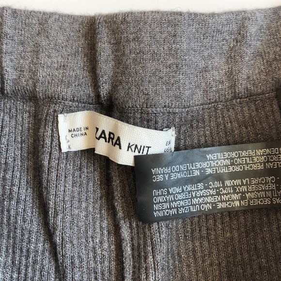Zara Knit GREY SWEATPANTS SKINNY SIZE M - Picture 4 of 5
